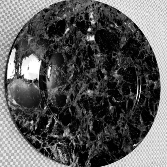 Villeroy & Boch Black Marble Plate*Luxembourg*2 Included Per Order! - Picture 1 of 4